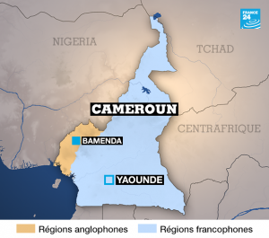 Les régions anglophones et francophones du Cameroun - Photo: France24.fr